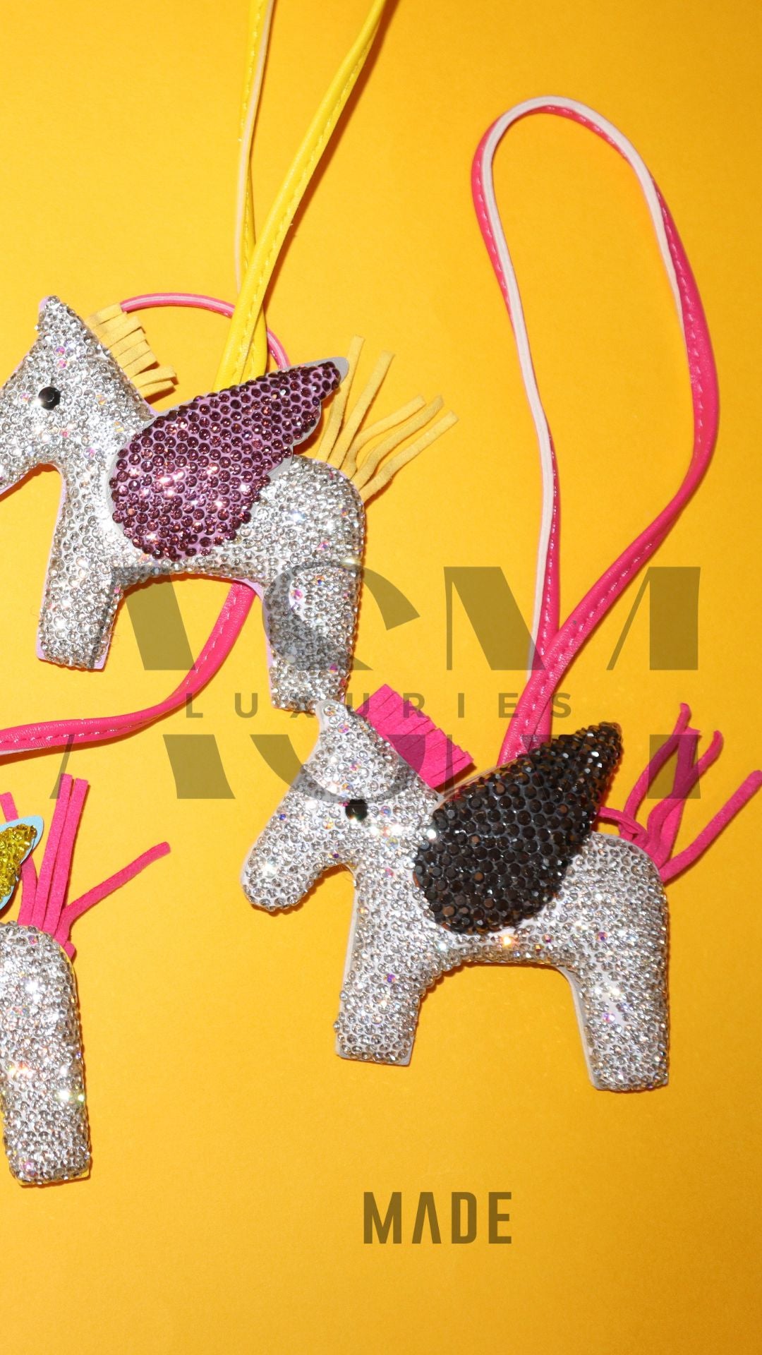 Rhinestone Pony Bag Charm