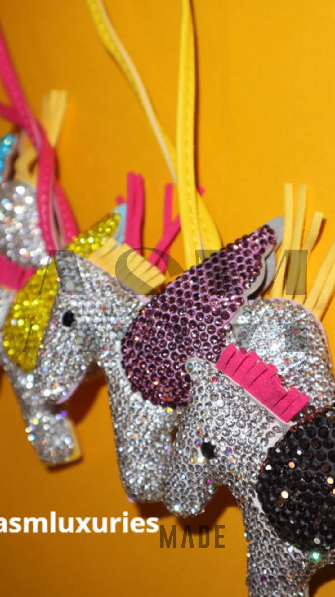 Rhinestone Pony Bag Charm