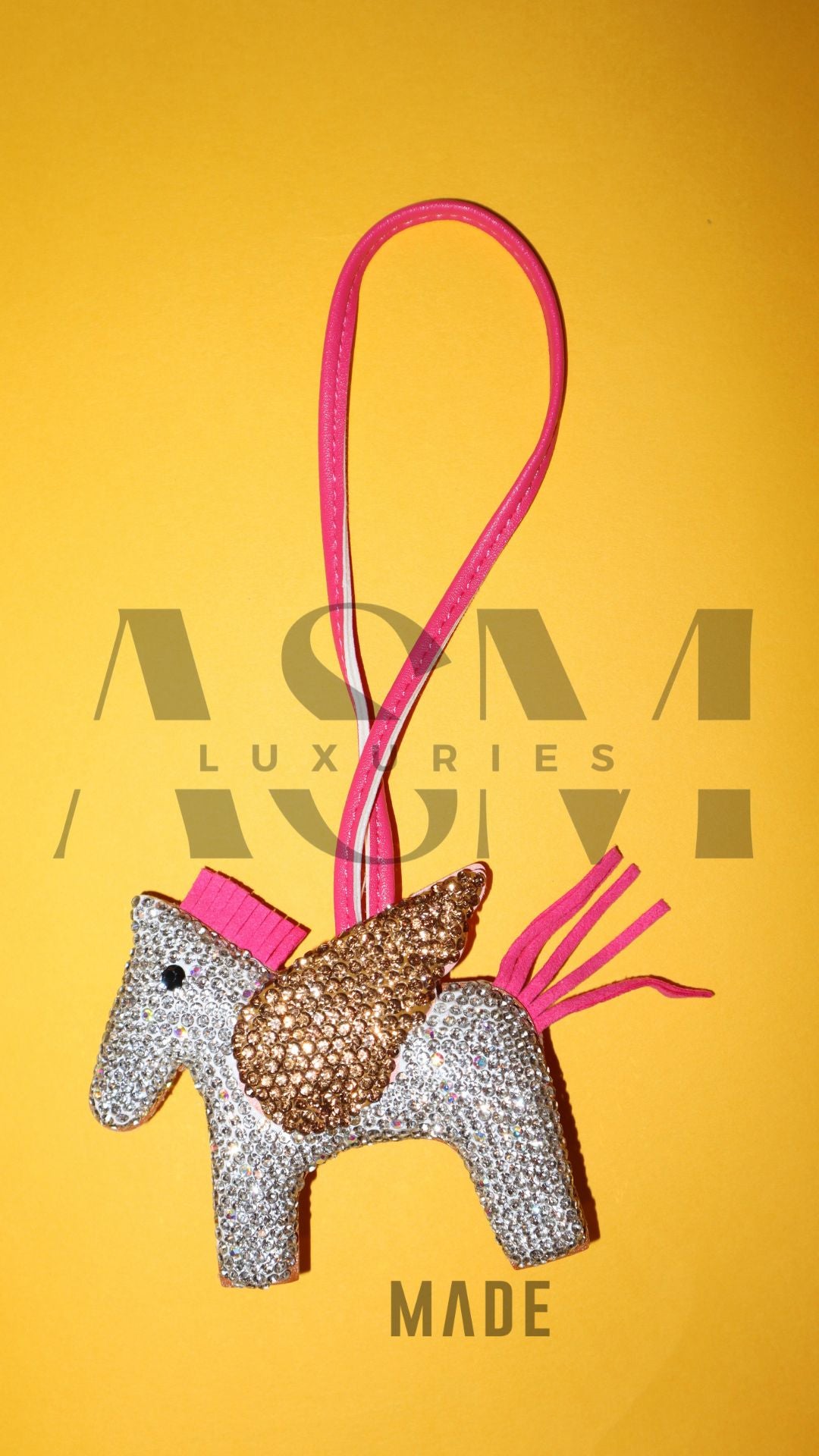 Rhinestone Pony Bag Charm